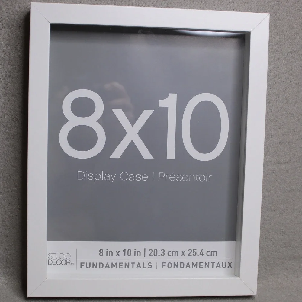 Studio Decor Display Case Unisex 8x10 White Excellent Shadow Box Frame